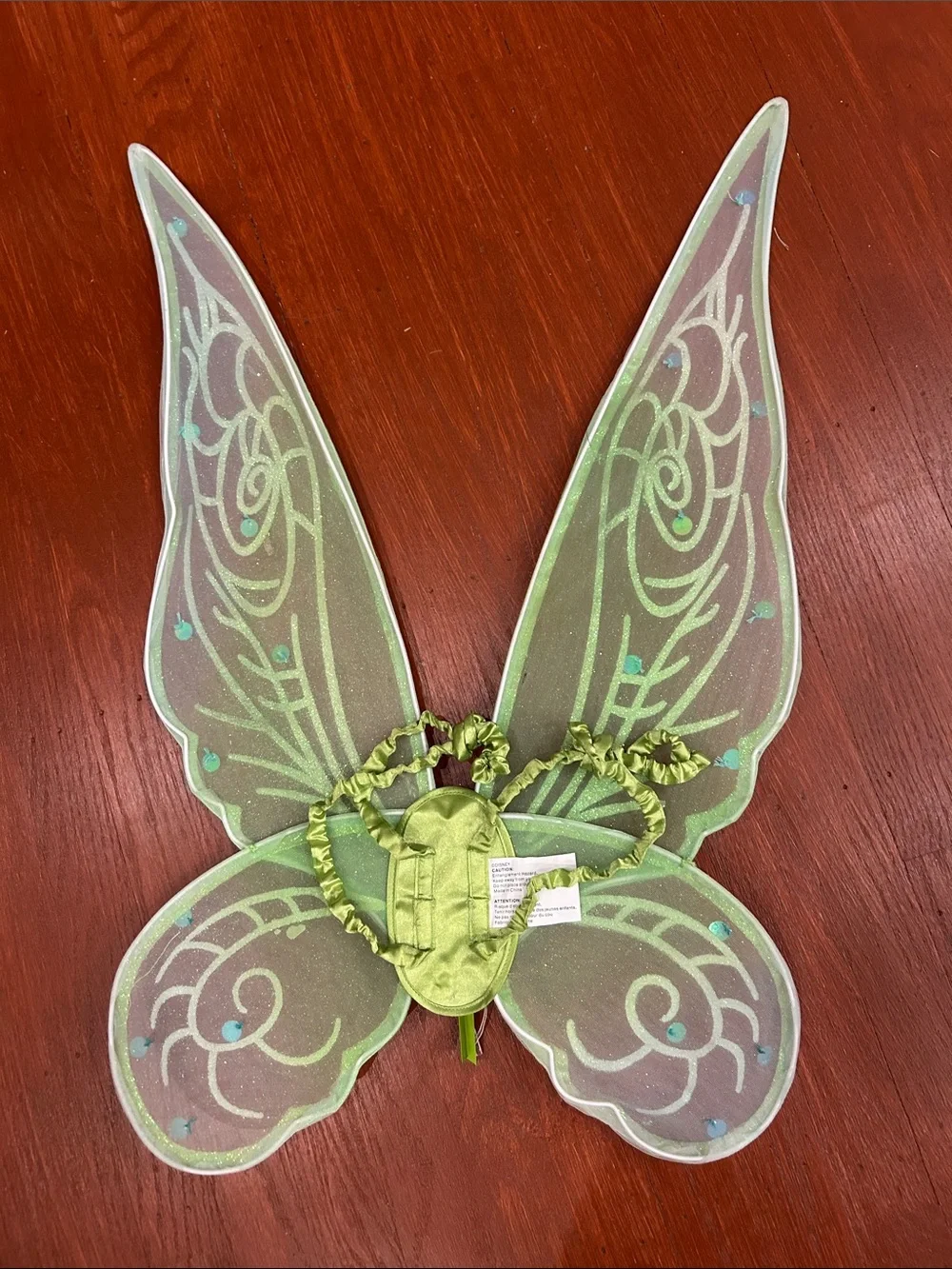 Disney Tinker bell Green and Purple Glitter Fairy Wings